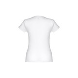 THC SOFIA WH. Γυναικείο βαμβακερό T-shirt με ζώνη. Λευκό χρώμα