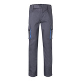 VL HYPNOS. Δίχρωμο παντελόνι twill με πολλαπλές τσέπες (200g/m²), από βαμβάκι (35%) και πολυεστέρα (65%)