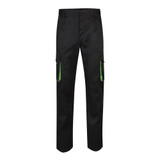 VL HYPNOS. Δίχρωμο παντελόνι twill με πολλαπλές τσέπες (200g/m²), από βαμβάκι (35%) και πολυεστέρα (65%)