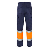 VL ATHENA. Δίχρωμο παντελόνι twill (210g/m²), με επένδυση, πολλές τσέπες, από βαμβάκι (20%) και πολυεστέρα (80%)