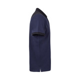 VL VELES. Δίχρωμο πουκάμισο πόλο stretch πικέ (200g/m²) με κοντά μανίκια, από πολυεστέρα (96%) και ελαστάν (4%)