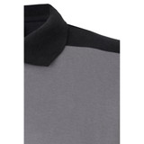 VL VELES. Δίχρωμο πουκάμισο πόλο stretch πικέ (200g/m²) με κοντά μανίκια, από πολυεστέρα (96%) και ελαστάν (4%)