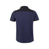 VL VELES. Δίχρωμο πουκάμισο πόλο stretch πικέ (200g/m²) με κοντά μανίκια, από πολυεστέρα (96%) και ελαστάν (4%)
