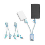 BERNERS. Εξαιρετικά γρήγορο καλώδιο USB 6 σε 1 από aνακυκλωμένο PET (100% rPET)