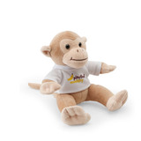 MONKY. Λούτρινο παιχνίδι από πολυεστέρα, σε σχήμα μαϊμούς, με T-shirt