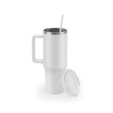 JOYNER XL. Μεγάλο κύπελλο ταξιδιού από ανοξείδωτο χάλυβα (91% ανακυκλωμένο) με διπλό τοίχωμα με μόνωση κενού και ματ φινίρισμα 1300 mL