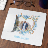 Mouse Pad Light Blue Roses