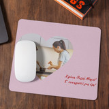 Mouse Pad Pink Heart