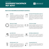 DIVERGENT BACKPACK II. Σακίδιο πλάτης για laptop έως 15.6'' σε ύφασμα και PU