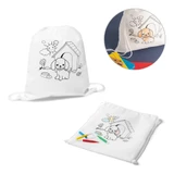 DRAWS. Παιδική τσάντα με κορδόνι για χρωματισμό (80 g/m²)