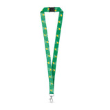 DOVER. SET Lanyard SUBLIMATION Long II (20 mm) από ανακυκλωμένο πολυεστέρα (100% rPET) με καραμπίνερ 20 mm και κούμπωμα ασφαλείας