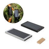 CLERK. Power bank 8'000 mAh με ηλιακό πάνελ από 100% ανακυκλωμένο αλουμίνιο