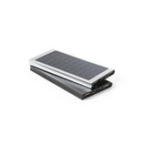 CLERK. Power bank 8'000 mAh με ηλιακό πάνελ από 100% ανακυκλωμένο αλουμίνιο
