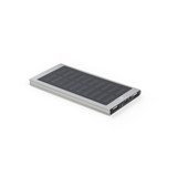 CLERK. Power bank 8'000 mAh με ηλιακό πάνελ από 100% ανακυκλωμένο αλουμίνιο