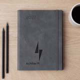 Ατζέντα Σπιράλ Eco Leather | Steel Grey