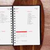 Ατζέντα Σπιράλ Eco Leather | Steel Grey