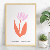 Minimalist Spring Pink Leaves