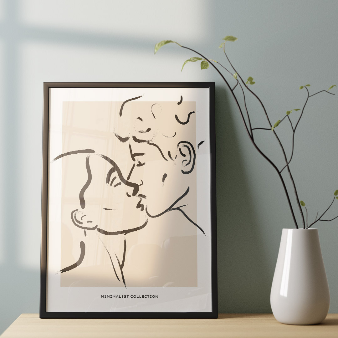 Product Image for Minimalist Collection, Line Couple in Love