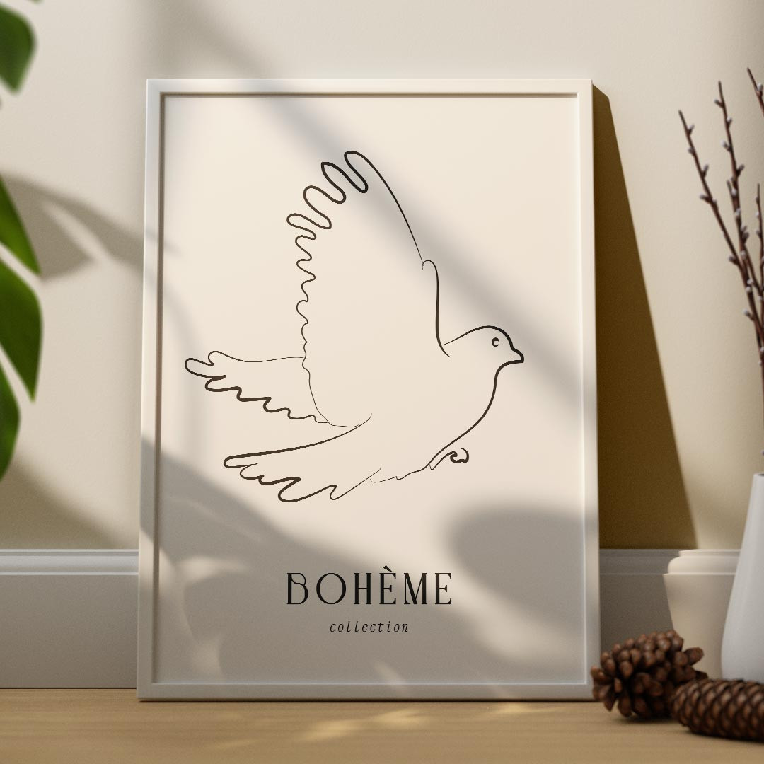 Product Image for Boheme Collection, Line Bird Flying
