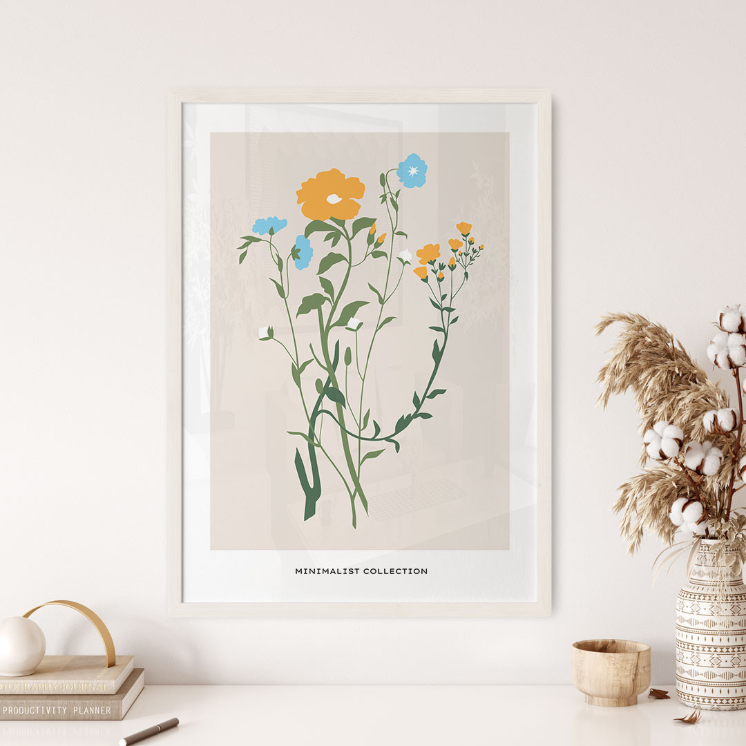 Product Image for Botanique, Blue & Orange Blossoms