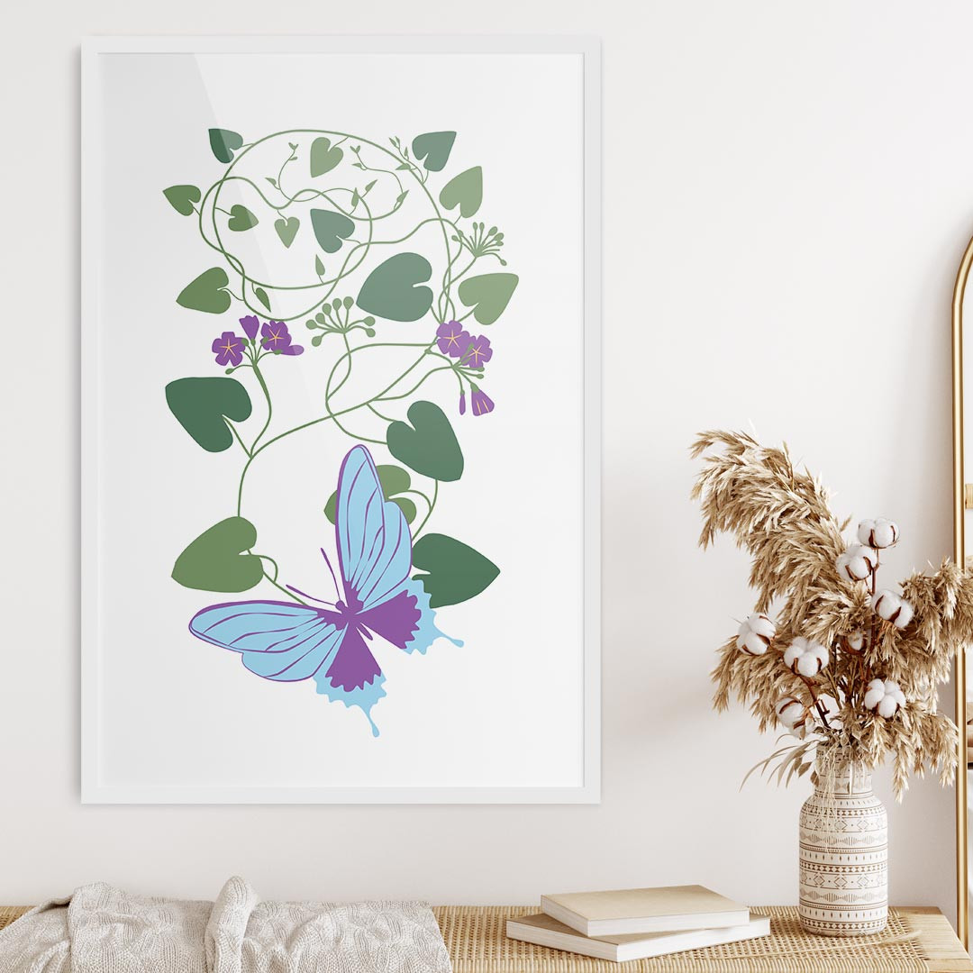 Product Image for Botanical, Blue Butterfly