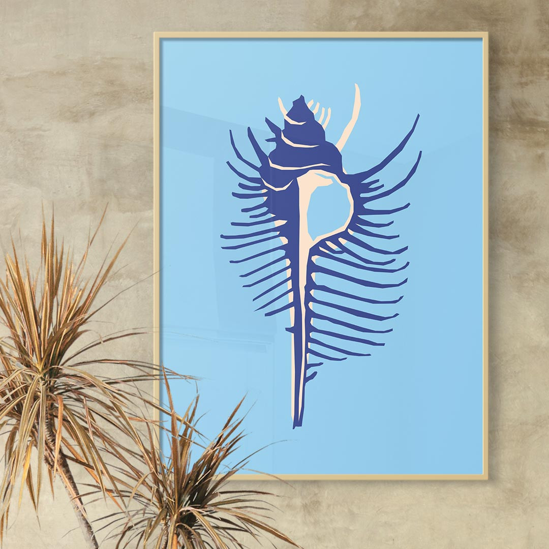 Product Image for Ocean Life Collection, Blue Seashell