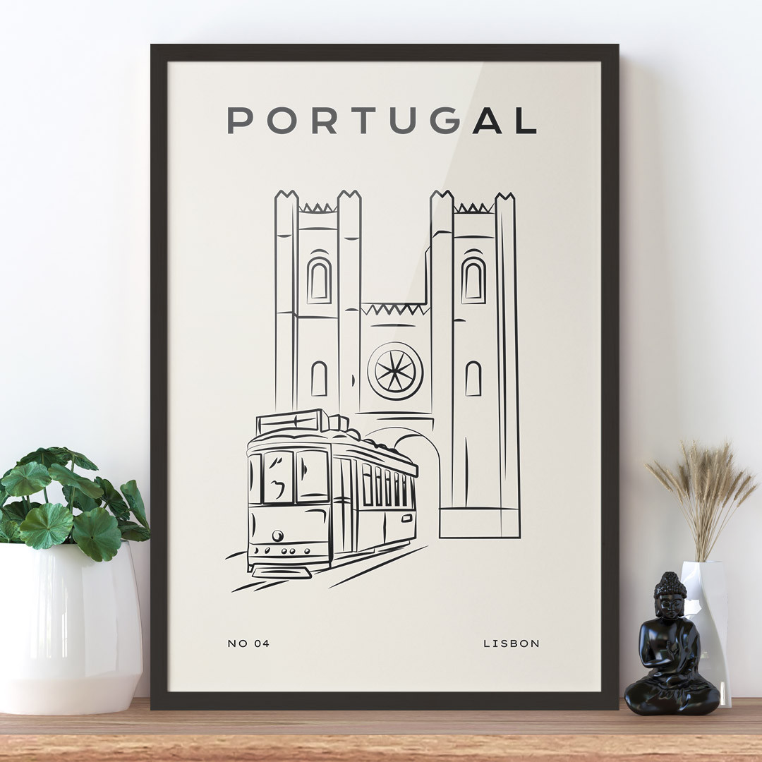 Product Image for Line Art, Portugal, Lisbon No. 04