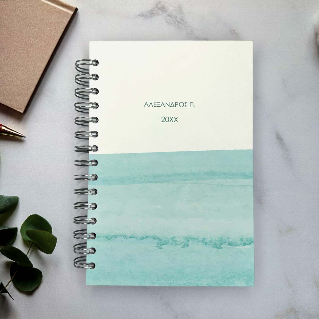 Product Image for Ατζέντα Σπιράλ Light Blue Watercolor