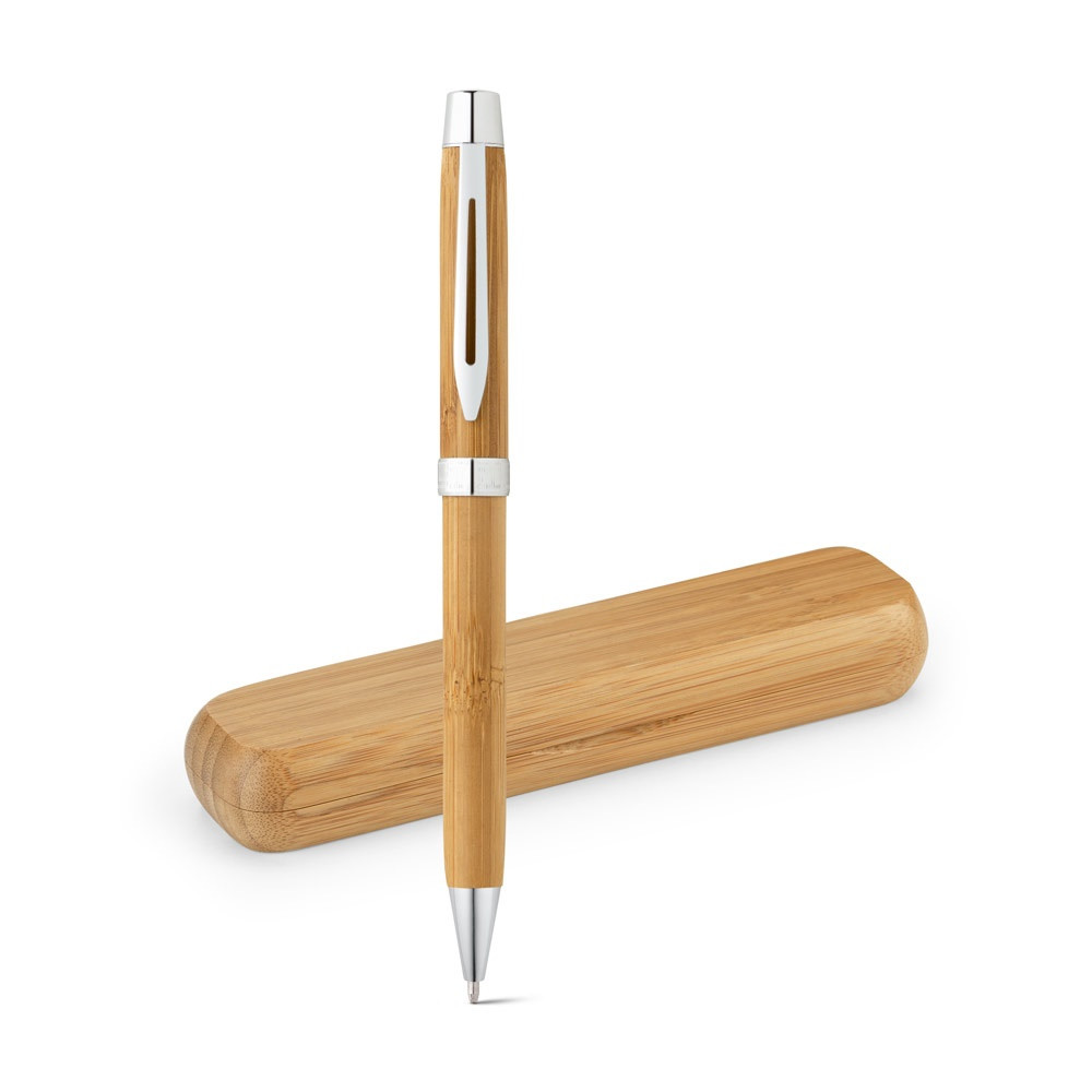 Product Image for BAHIA. Στυλό μπαμπού με μηχανισμό περιστροφής και μεταλλικό κλιπ