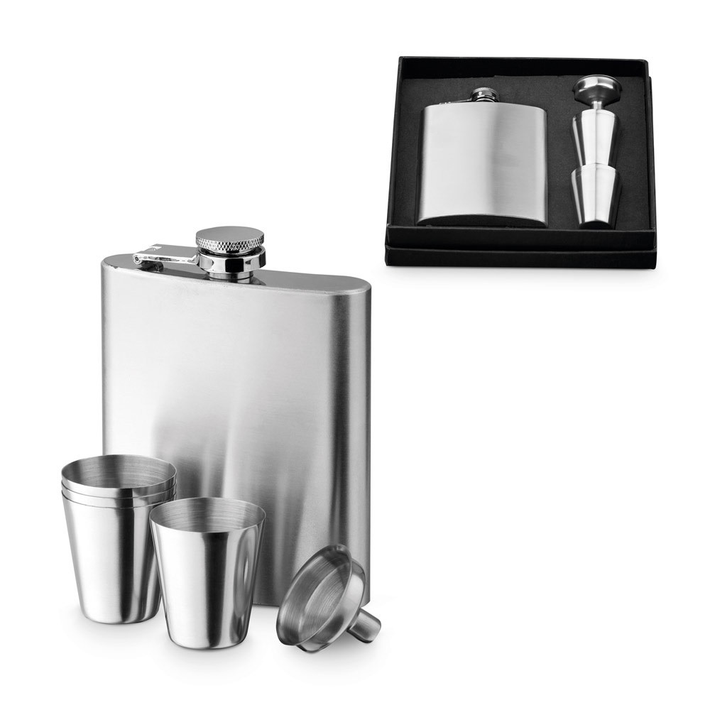 Product Image for NOVAK. Σετ μπουκαλιών και ποτηριών από ανοξείδωτο ατσάλι 200 ​​mL