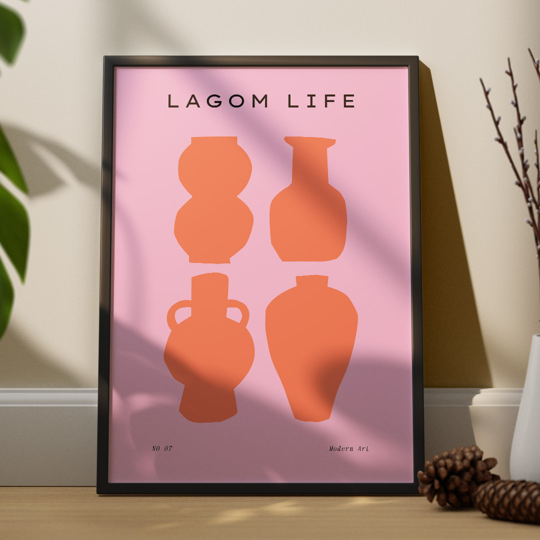 Product Image for Lagom Life Modern Orange Urns
