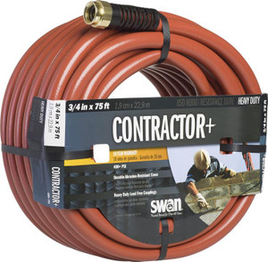 Swan HD Contractor+ Rubber Hose 3/4" x 75'