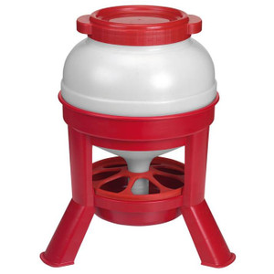 Poultry Feeder 35LB Dome - red
