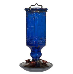 Glass Bottle Hummingbird Feeder Antique 16oz