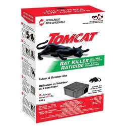 Tomcat Refillable Rat Bait Station with 15 - 30g bait blocks