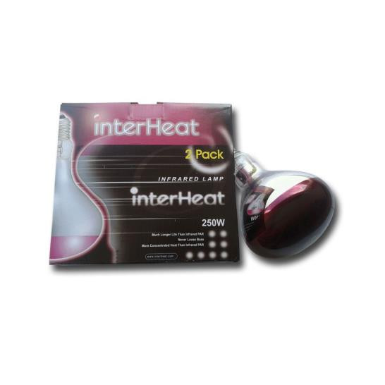 Heat Lamp Bulb 250W - 2pk Red