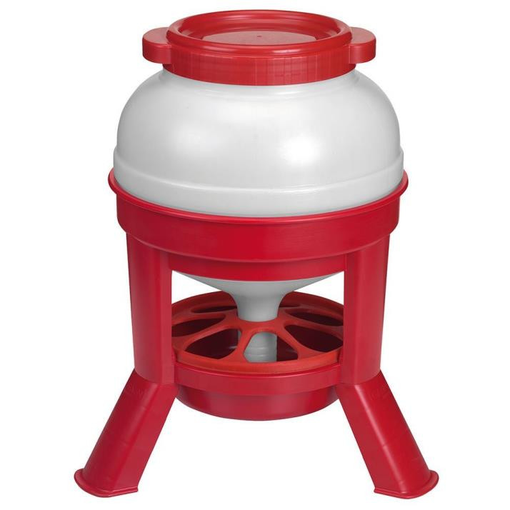 Poultry Feeder 35LB Dome - red