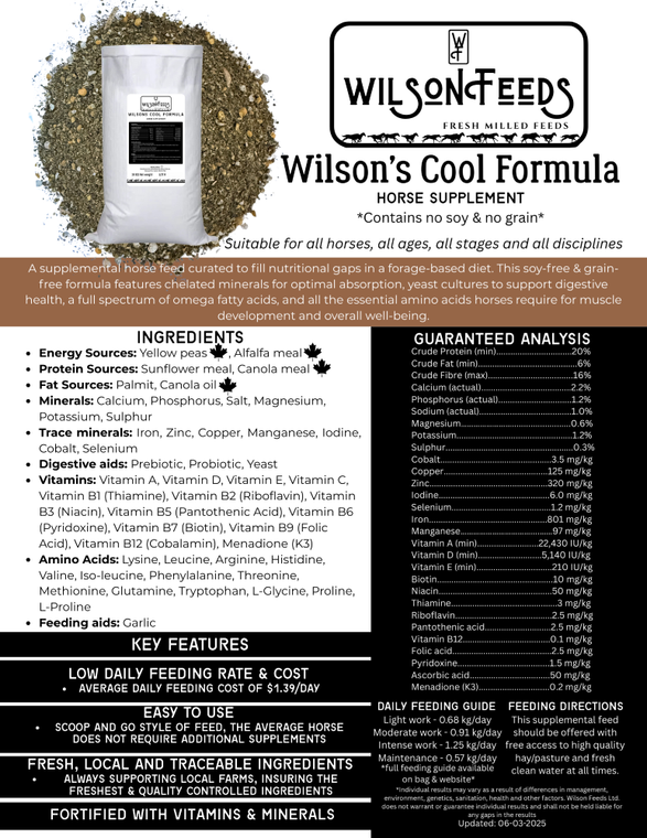 Wilsons Cool Formula - 20kg