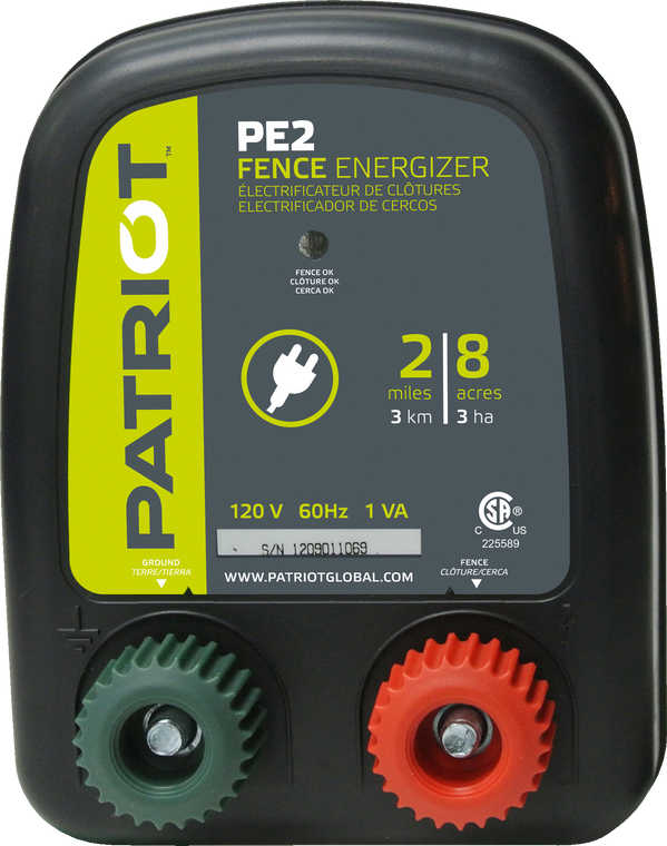 Patriot PE2 Fence Energizer 2 Miles AC