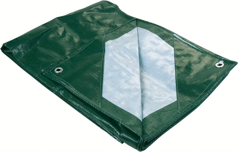 Hay Bale Stack Cover Silver / Black 20' x 48'