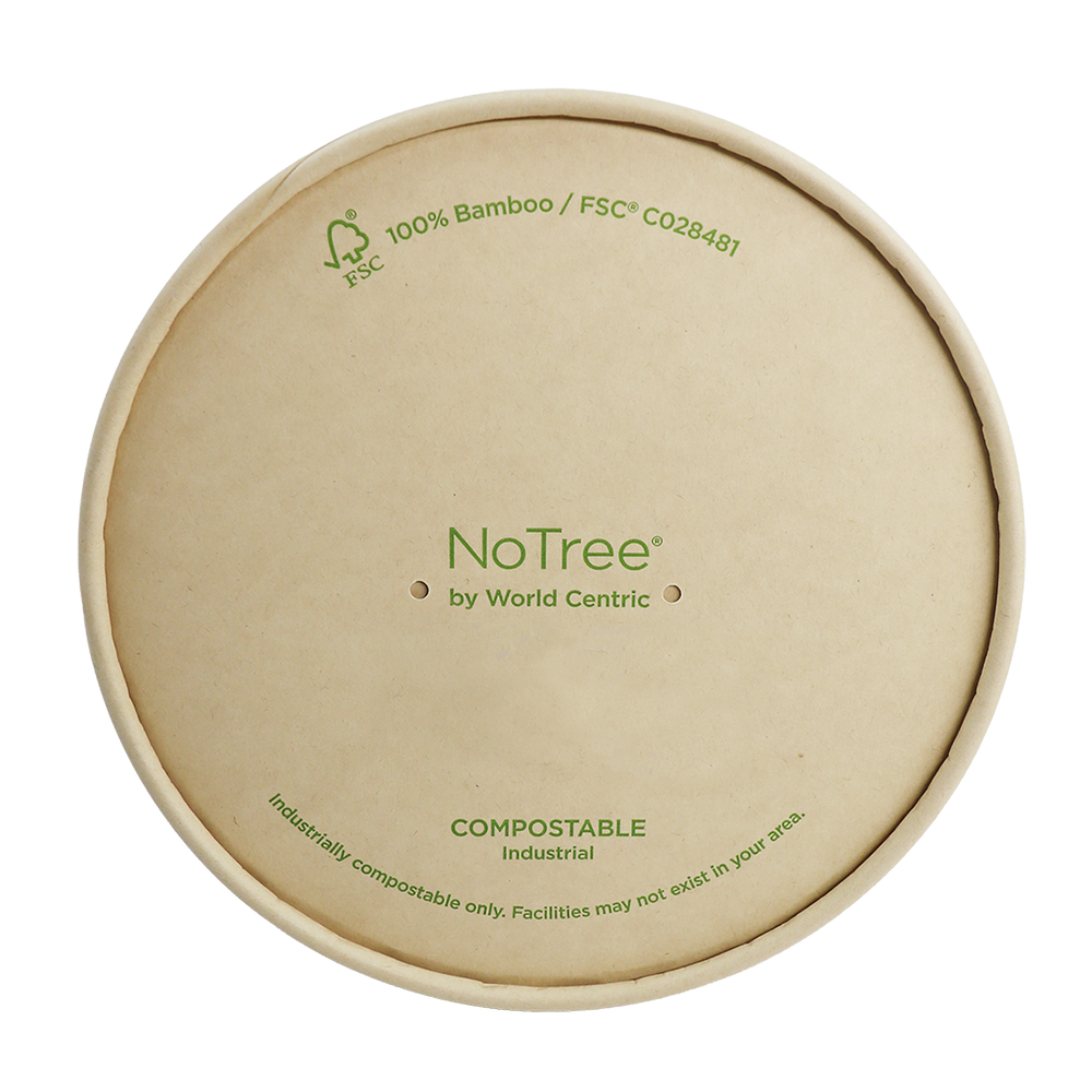 NoTree® Paper Lid - 24-32 oz NoTree® Wide Paper Bowls