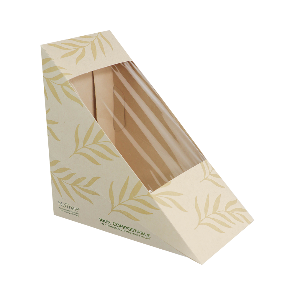 4x4x2" NoTree® Paper Sandwich Wedge with Clear PLA Window