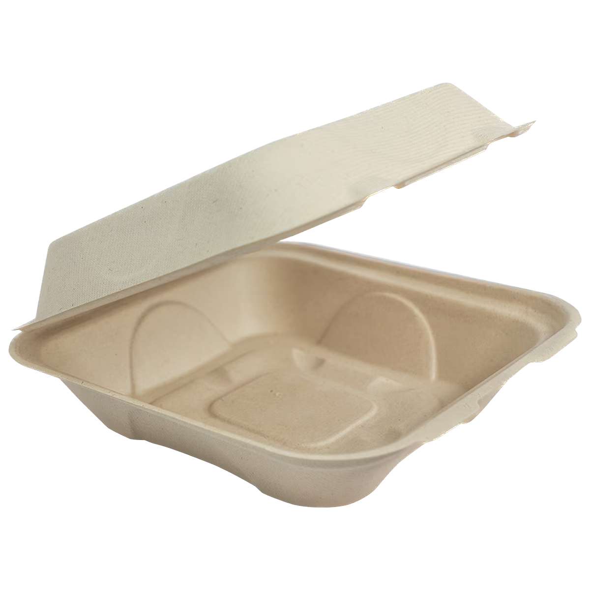 9x9x3" Fiber Clamshell, Heavy Weight