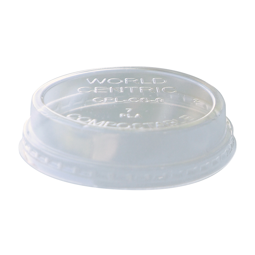 Raised Lid - 4 to 9 oz Cold Cups, Clear PLA