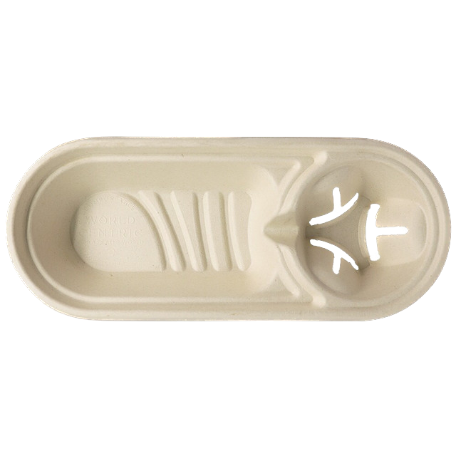 13x5x2" Serving Tray with Cup Holder