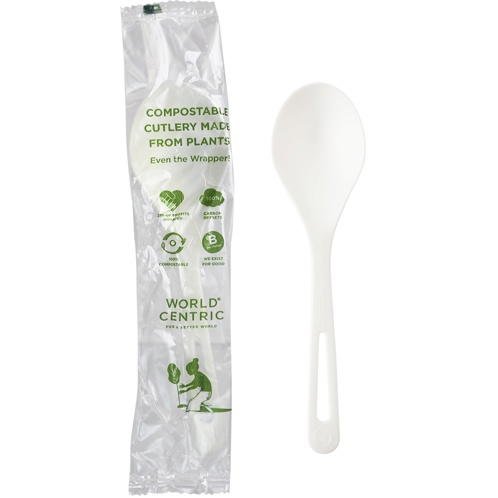 6" TPLA Soup Spoon, Wrapped