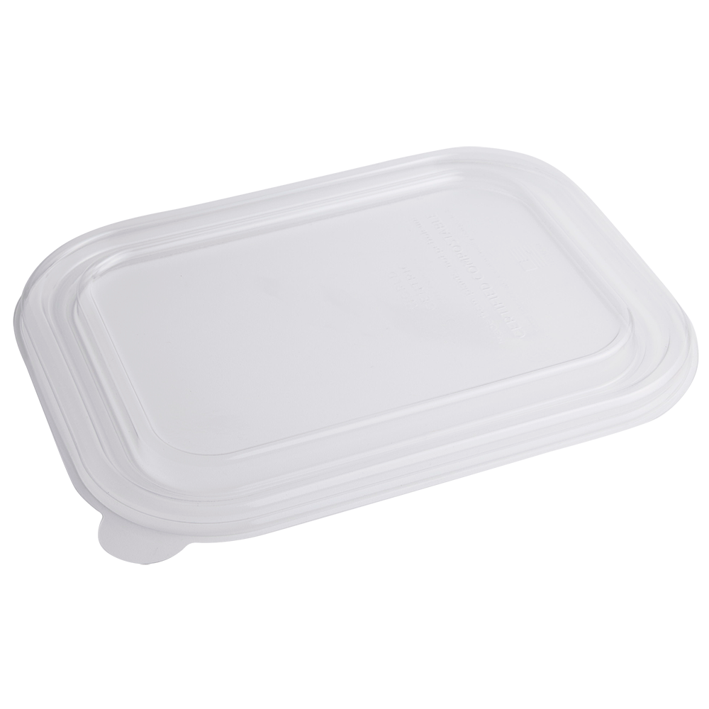 Lid - 10x7.5" Fiber Containers, Clear PLA