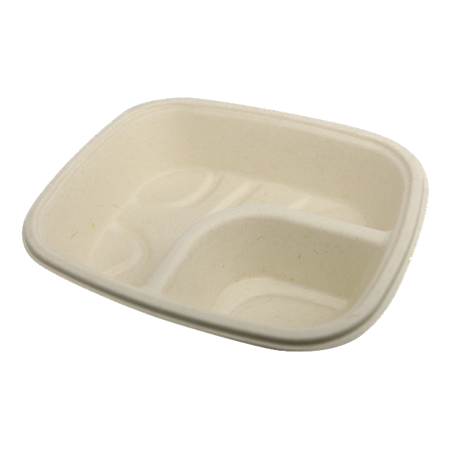 7x5x1.5” Fiber Nacho Tray, 2-Compt