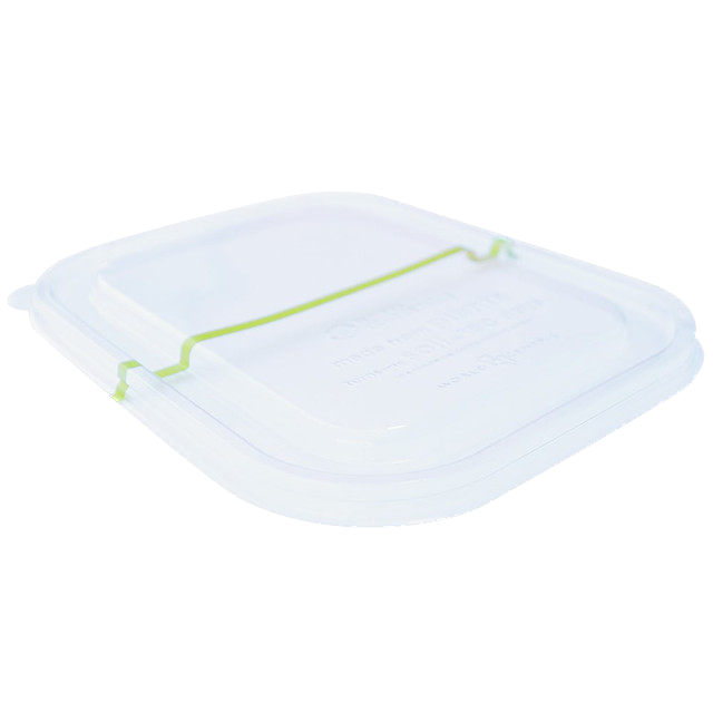 Lid - 10x7.5" Fiber Containers, Clear PLA, Stripe