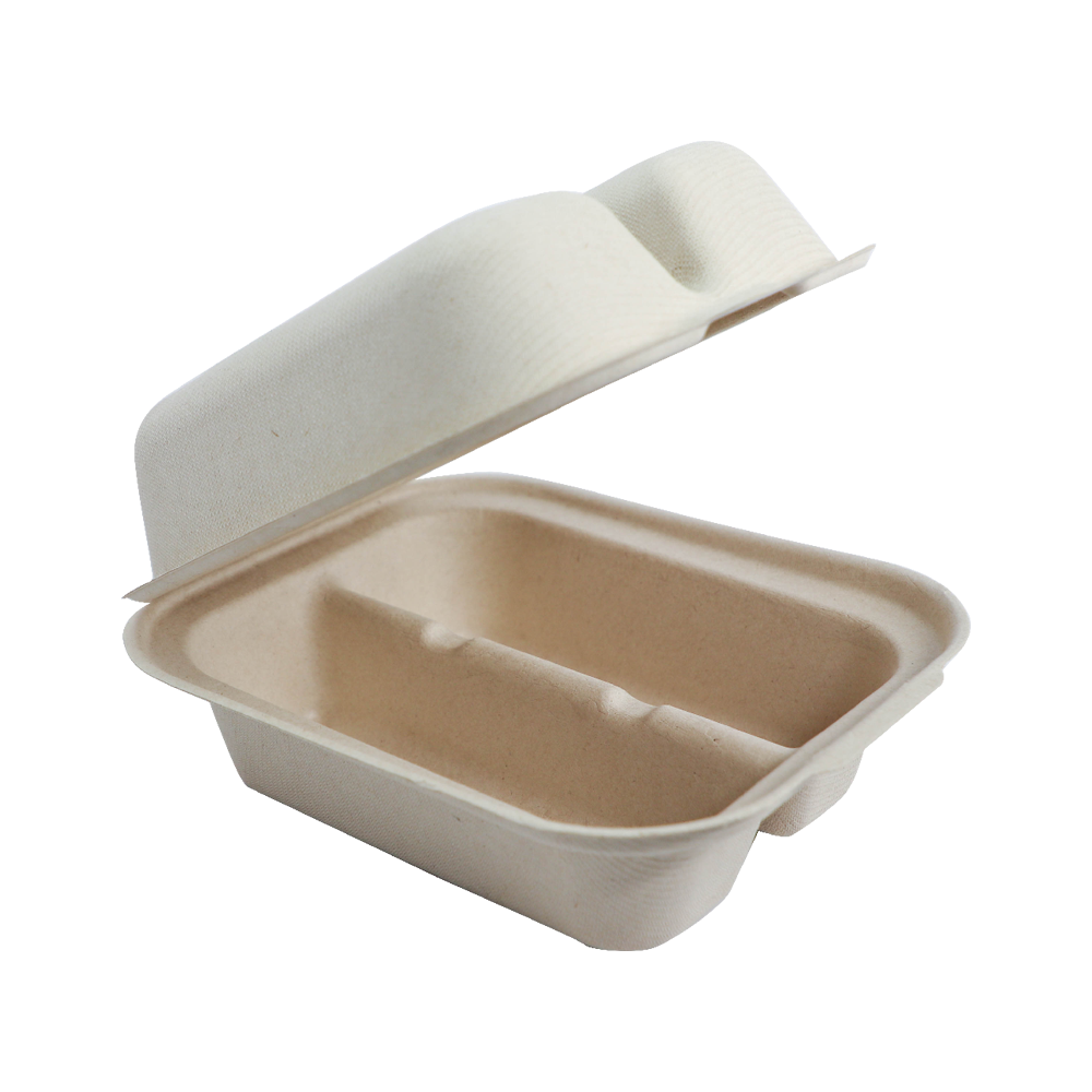8x5x3" Fiber Taco Box, 2-Compt